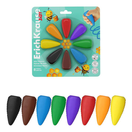 Picture of ERICHKRAUSE BABY FORM WAX CRAYONS X8